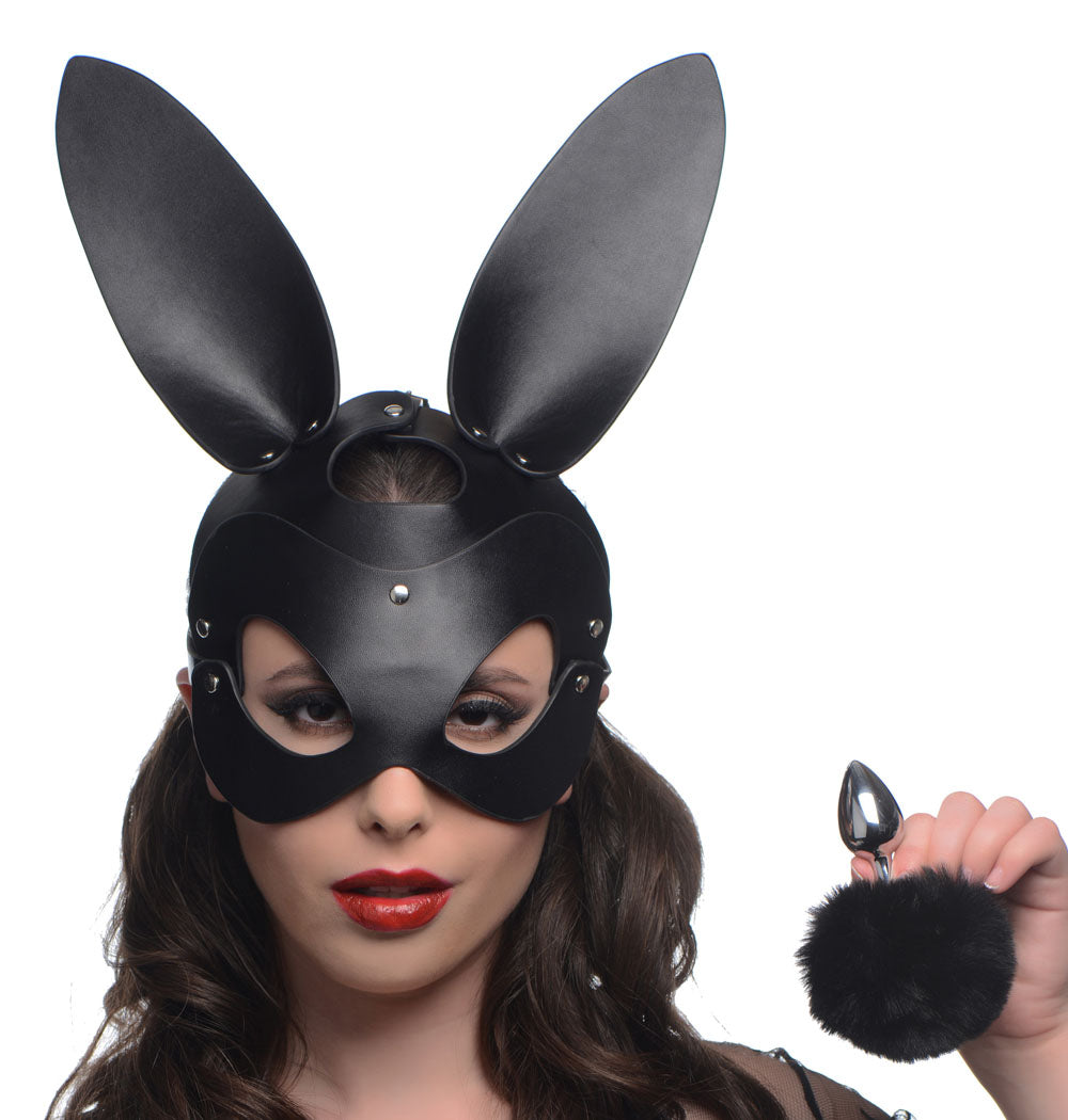 Tailz Bunny Tail Anal Plug and Mask Set