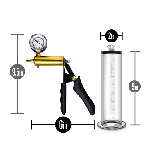 Performance VX6 Vacuum Penis Pump w/ Brass Pistol & Pressure Gauge