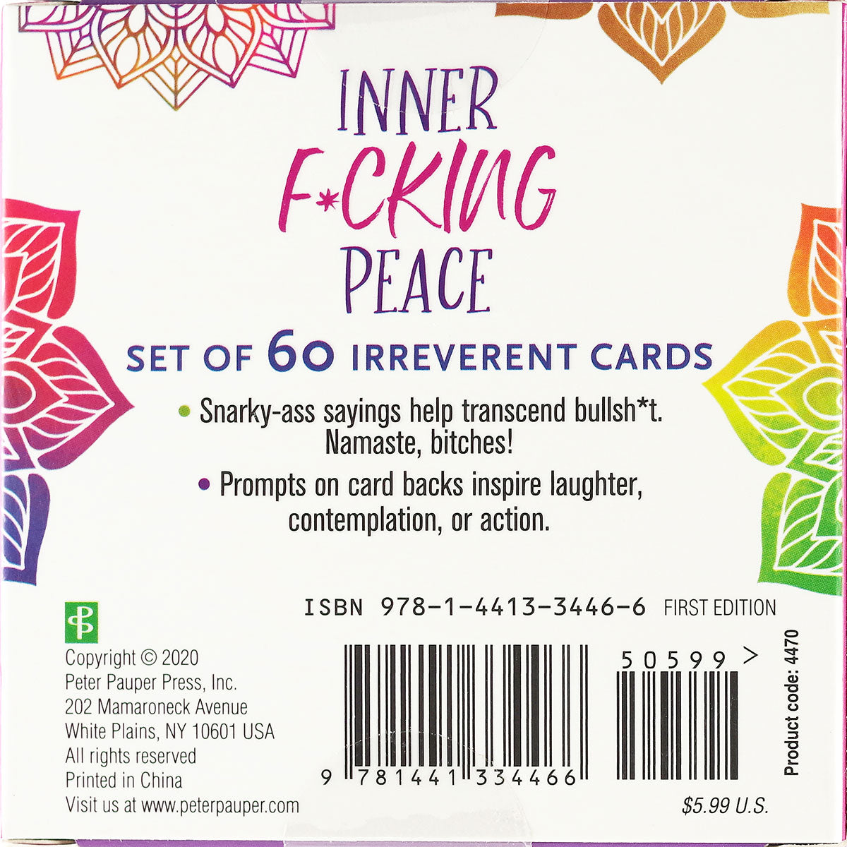 Inner F*cking Peace Cards (Set of 60) - Peter Pauper Press