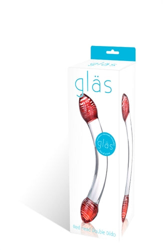 Glas Red Head Double Glass Dildo