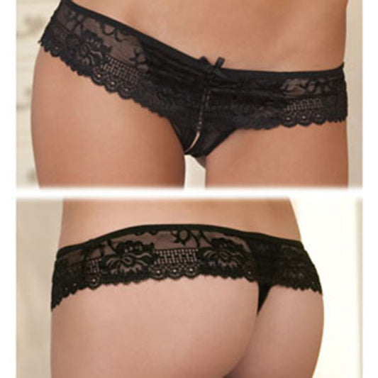 Rene Rofe Crotchless Lace Boy Short