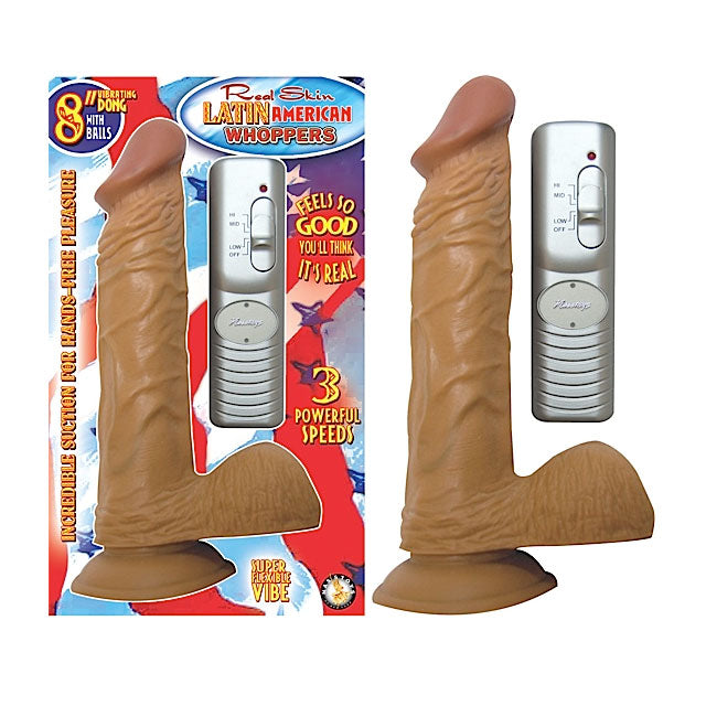 Latin American Whoppers Straight Vibrating Dong With Balls