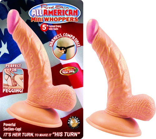 RealSkin All American Mini Whoppers Curved Dildo w/ Balls