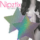 Neva Nude Liquid Party Silver Holographic Starry Nights Nipztix Pasties