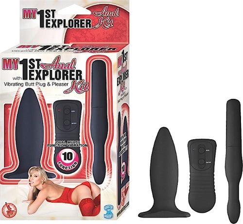 My 1st Anal Explorer Kit Vibrating Butt Plug and Please