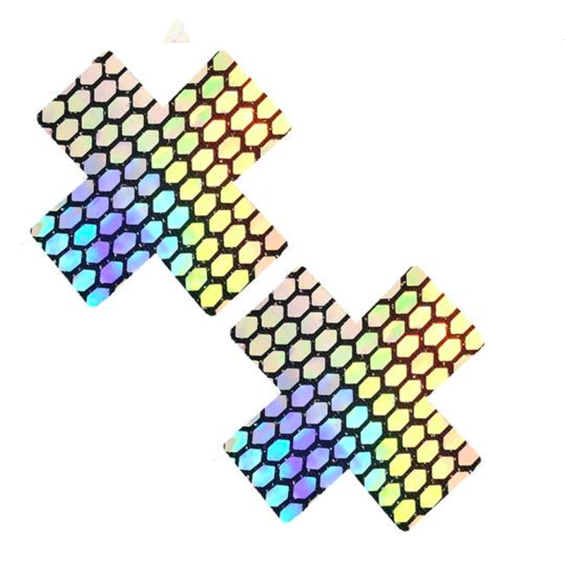 Neva Nude Mirrored Mayhem Super Holographic X Factor Nipztix Pasties