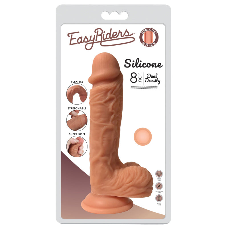 Easy Rider Dual-Density Silicone Dildo w/ Balls