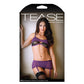 Tease Erica Bralette & Skirted Crotchless Panty w/ Garters