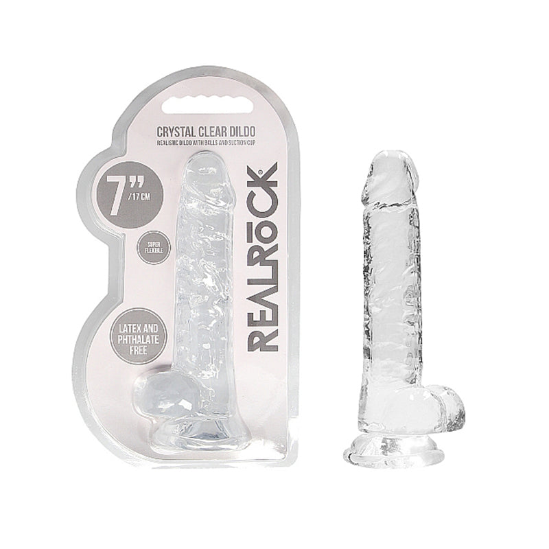 RealRock Realistic Crystal Clear Dildo w/ Balls