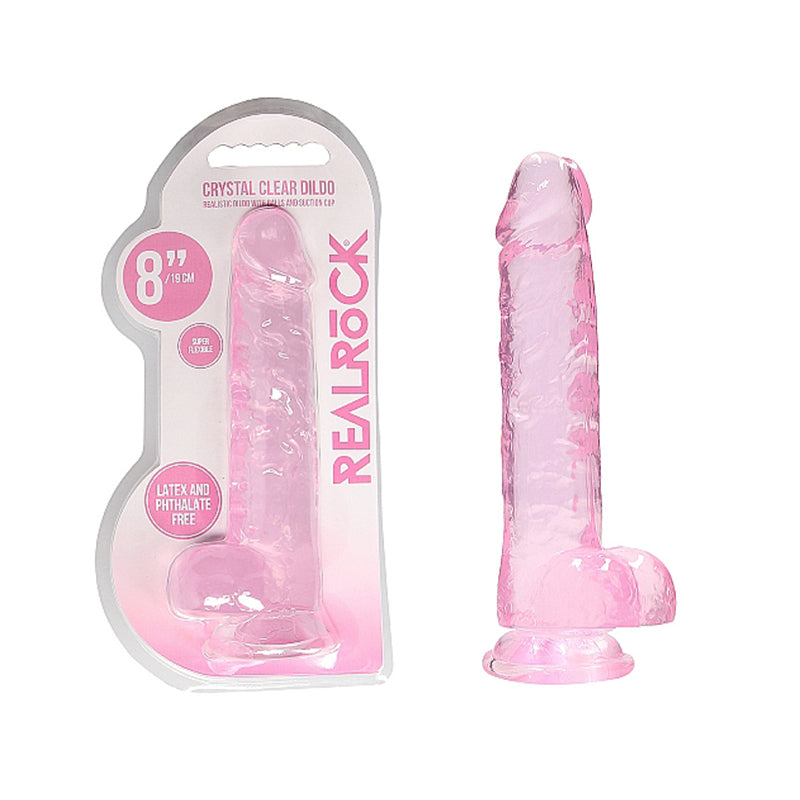 RealRock Realistic Crystal Clear Dildo w/ Balls