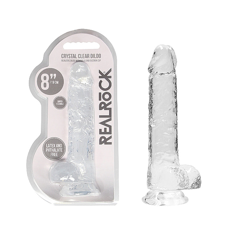 RealRock Realistic Crystal Clear Dildo w/ Balls