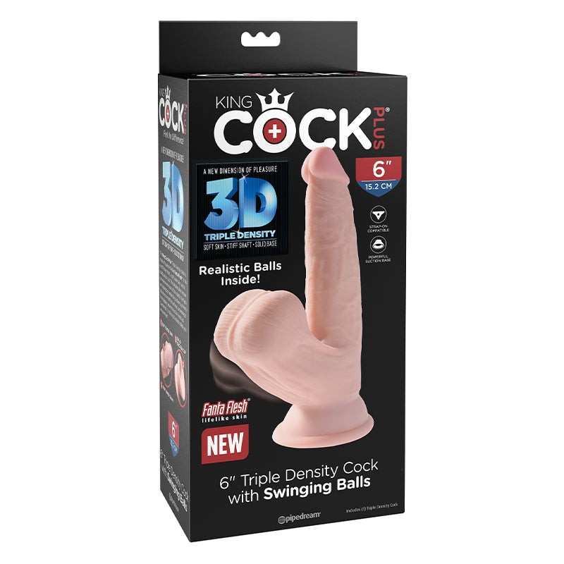 King Cock Plus Triple-Density Cock w/ Swinging Balls