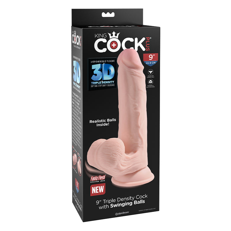 King Cock Plus Triple-Density Cock w/ Swinging Balls