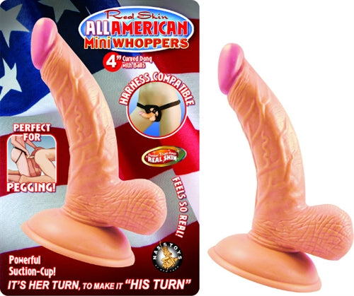 RealSkin All American Mini Whoppers Curved Dildo w/ Balls