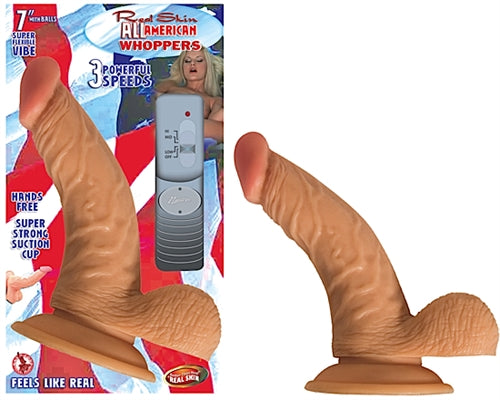 RealSkin All American Whoppers Curved Dildo w/ Balls