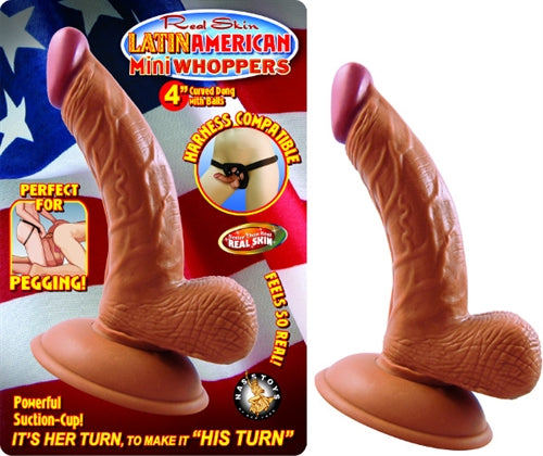 Latin American Mini Whoppers Curved Dildo w/ Balls