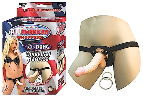 RealSkin All American Whoppers Dildo w/ Universal Harness