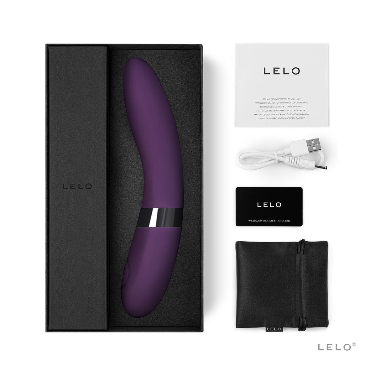 LELO Elise 2 Extra-Powerful Thick & Deep-Reaching Vibrator Sweet Plum