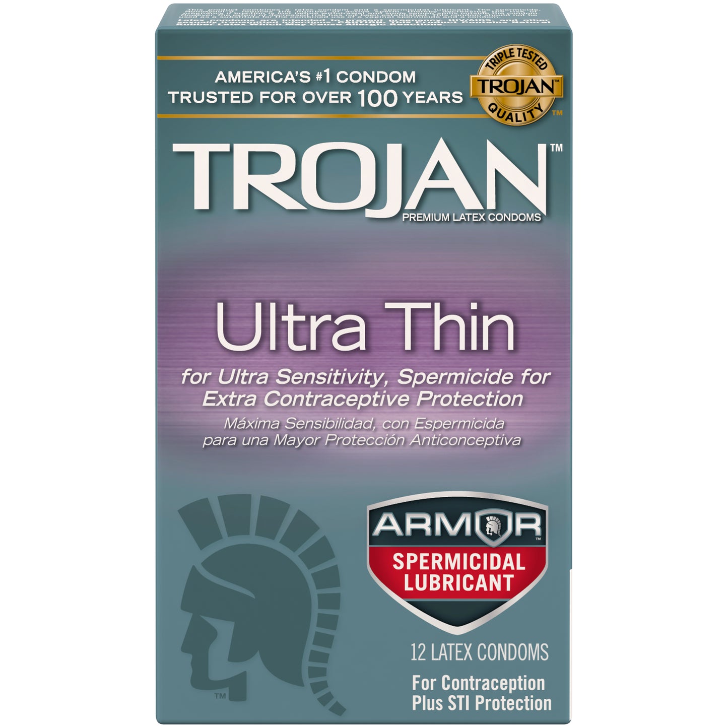 Trojan Ultra Thin Armor Spermicidal Lubricated Condoms