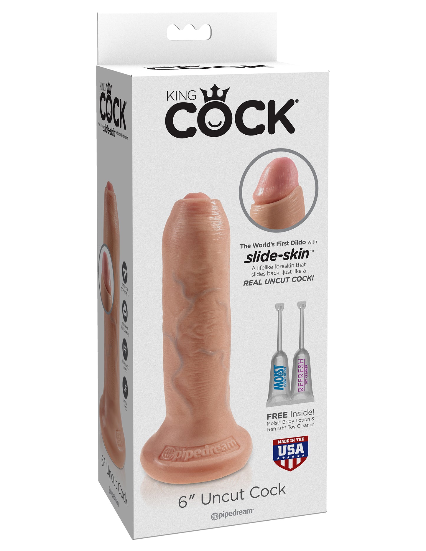 King Cock Uncut Dildo