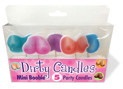 CandyPrints Mini Boobie Dirty Candle Set - Set of 5