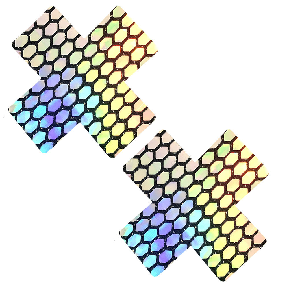 Neva Nude Mirrored Mayhem Super Holographic X Factor Nipztix Pasties