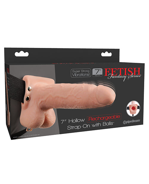 Fetish Fantasy Series Hollow Rechargeable Strap-On w/ Balls