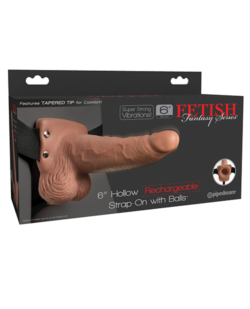 Fetish Fantasy Series Hollow Rechargeable Strap-On w/ Balls