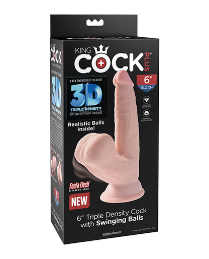 King Cock Plus Triple-Density Cock w/ Swinging Balls