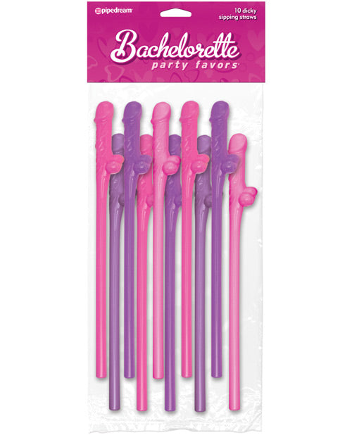 Bachelorette Party Favors Dicky Sipping Straws 10pk