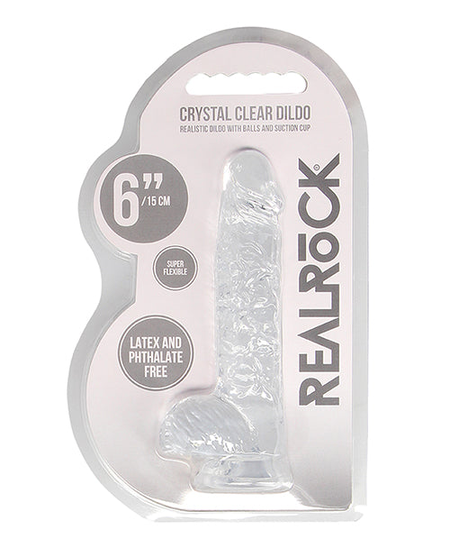 RealRock Realistic Crystal Clear Dildo w/ Balls