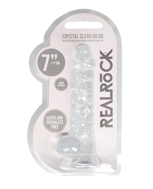 RealRock Realistic Crystal Clear Dildo w/ Balls