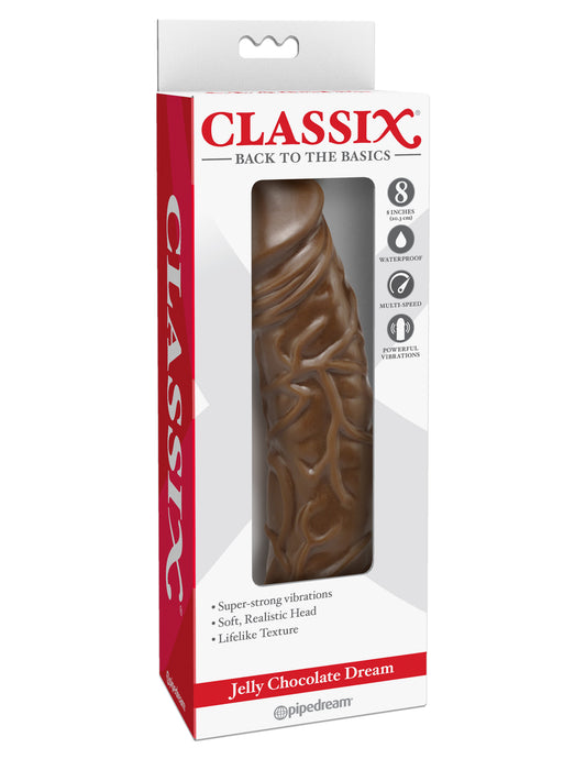 Clasix Jelly Chocolate Dream Big Vein Multi-speed Vibrator