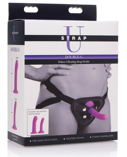 Strap-U Double G Deluxe Vibrating Strap-On Kit