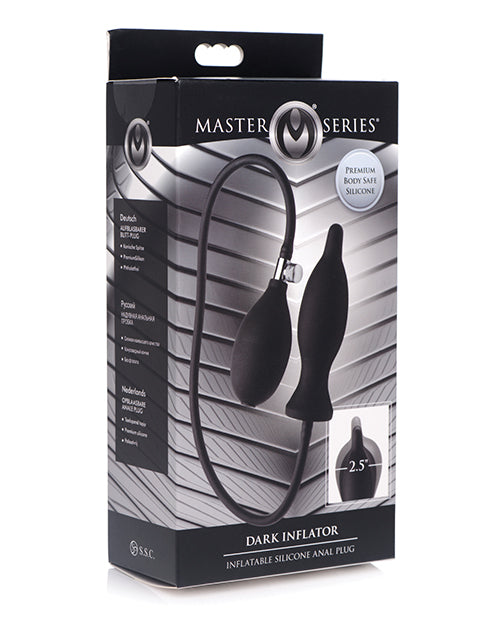 Master Series Dark Inflator Inflatable Silicone Anal Plug