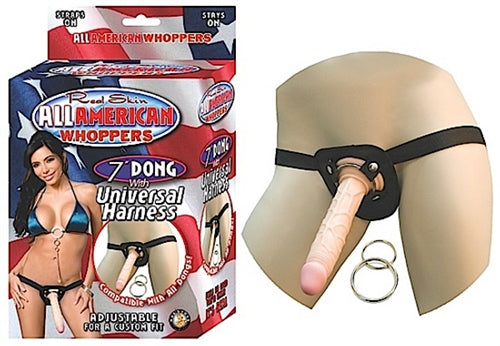 RealSkin All American Whoppers Dildo w/ Universal Harness