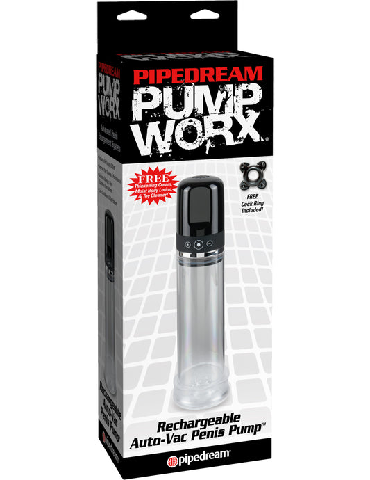 Pump Worx Rechargeable 3-Speed Auto-Vac Penis Pump