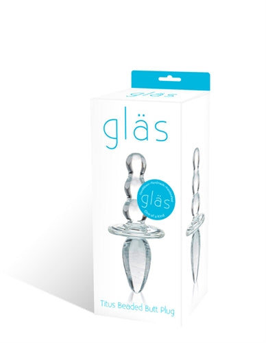 Glas Titus Beaded Glass Butt Plug