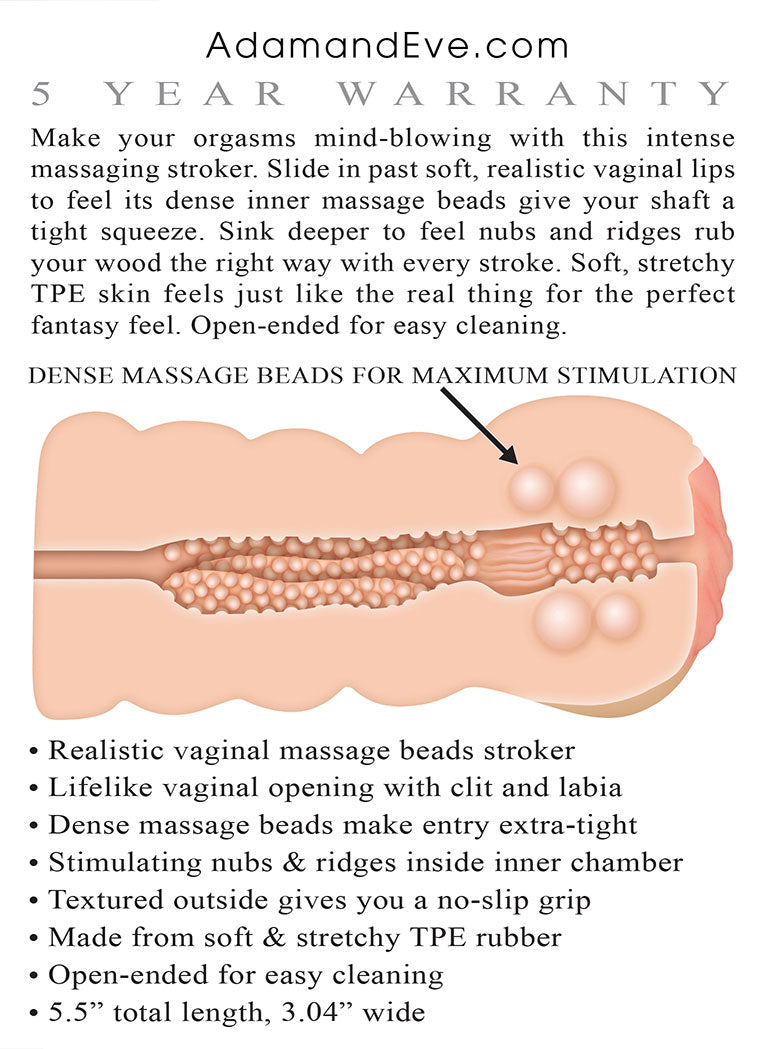 Adam & Eve Adam's Tight Stroker w/ Massage Beads