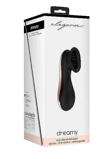 Elegance Dreamy Oral Clitoral Stimulator - 10 Speed Black