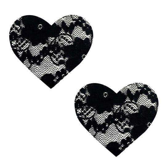 Neva Nude Vogue Black Lace I Heart U Nipztix Pasties