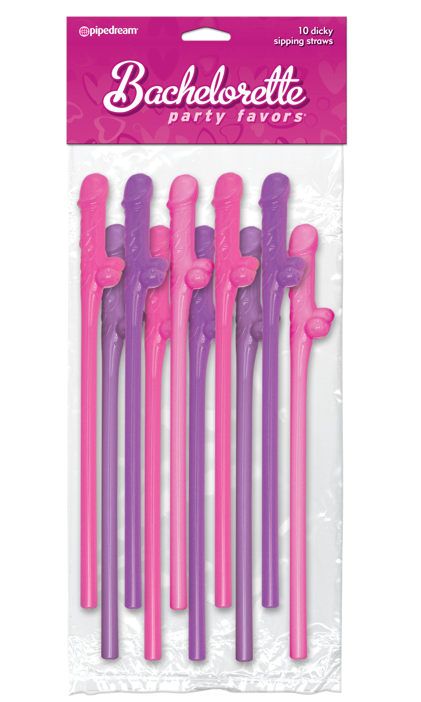 Bachelorette Party Favors Dicky Sipping Straws 10pk