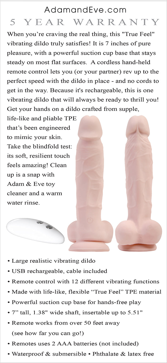 Adam & Eve Adam's True Feel Rechargeable Dildo